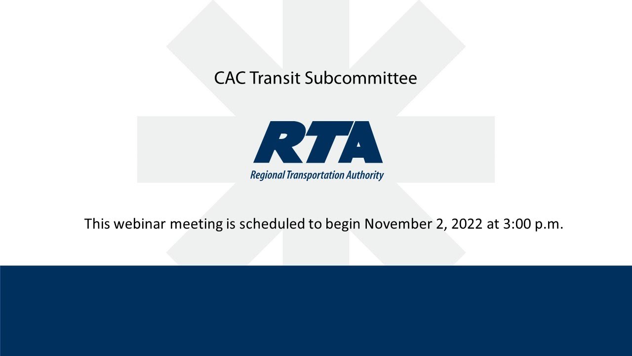 CAC Transit Subcommittee - Nov 2, 2022 3:00 p.m.