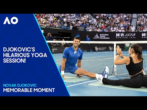 Novak Djokovic Shows Off Flexibility in Yoga Session! | Australian Open 2024