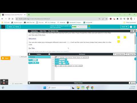CS Discoveries Unit 3: Lesson 3 - Drawing in Game Lab (25 - 26)