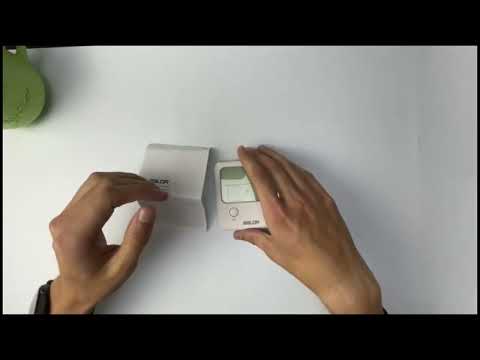 Mini termometru si higrometru digital BALDR, afisaj temperatura si umiditate pentru interior, alb