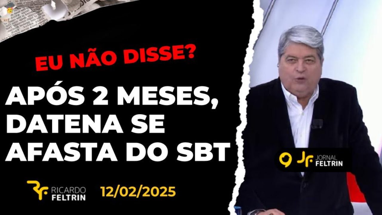JF - APÓS 2 MESES, DATENA JÁ SE AFASTA DO SBT #jornaldoscoices