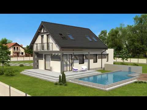 Z216 GL - Gotowy projekt domu z poddaszem użytkowym we współczesnym stylu do 90 m2