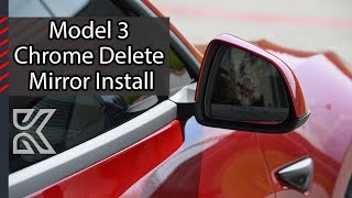 Kenriko Tesla Model 3 Chrome Delete Mirror Install