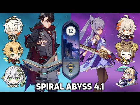 C0 Wriothesley Melt & C1 Keqing Aggravate - 4.1 Spiral Abyss Floor 12 - 9 Stars Clear