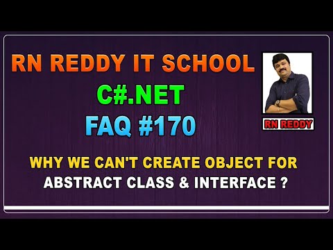 C#FAQ#170 Why we can t create object for abstract class & interface?