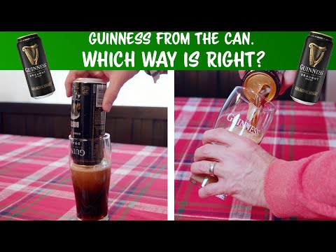 How do YOU pour Guinness from the can? Which way is correct?