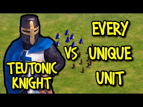 ELITE TEUTONIC KNIGHT vs EVERY UNIQUE UNIT (v2) | AoE II: Definitive Edition