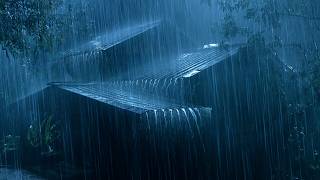 (No Ads) Sleep Fast Tonight 🌧️ Heavy Rain on Metal Roof & Deep Thunder for Sleep