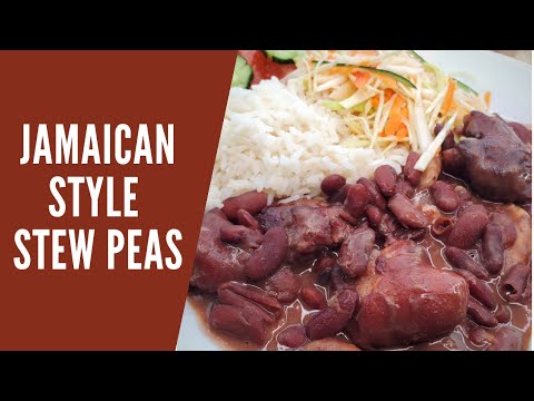 How to make JAMAICAN STEW PEAS with PIG'S TAIL | Jamaican Stewed Peas | Jerene'sEats