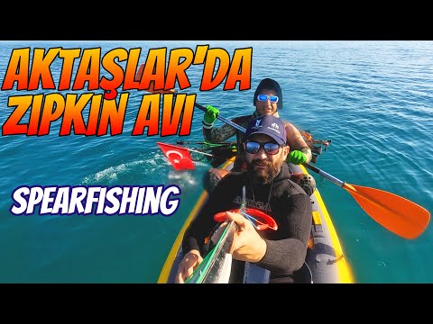♆ Kano ile Zıpkın Avı Macerası | Sargoz, Aslan Balığı ve Papağan Balığı Avı🌊-4K-♆ Kayak Spearfishing