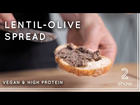 High Protein Vegan Lentil Olive Spread