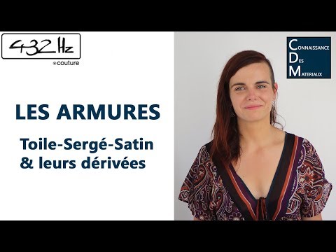 ▦Connaissance Des Matériaux▦ Cours3→Les armures: Toile, sergé, satin.