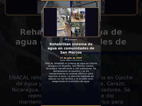 Rehabilitan sistema de agua en comunidades de San Marcos
