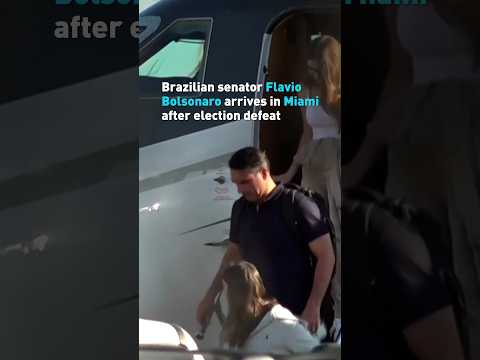 Brazilian senator Flavio Bolsonaro arrives in Miami