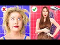 💇‍♀️SHORT HAIR VS LONG HAIR PROBLEMS || Crazy Girly Problems with Hair by 123 GO! Hacks