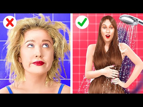 💇‍♀️SHORT HAIR VS LONG HAIR PROBLEMS || Crazy Girly Problems with Hair by 123 GO! Hacks