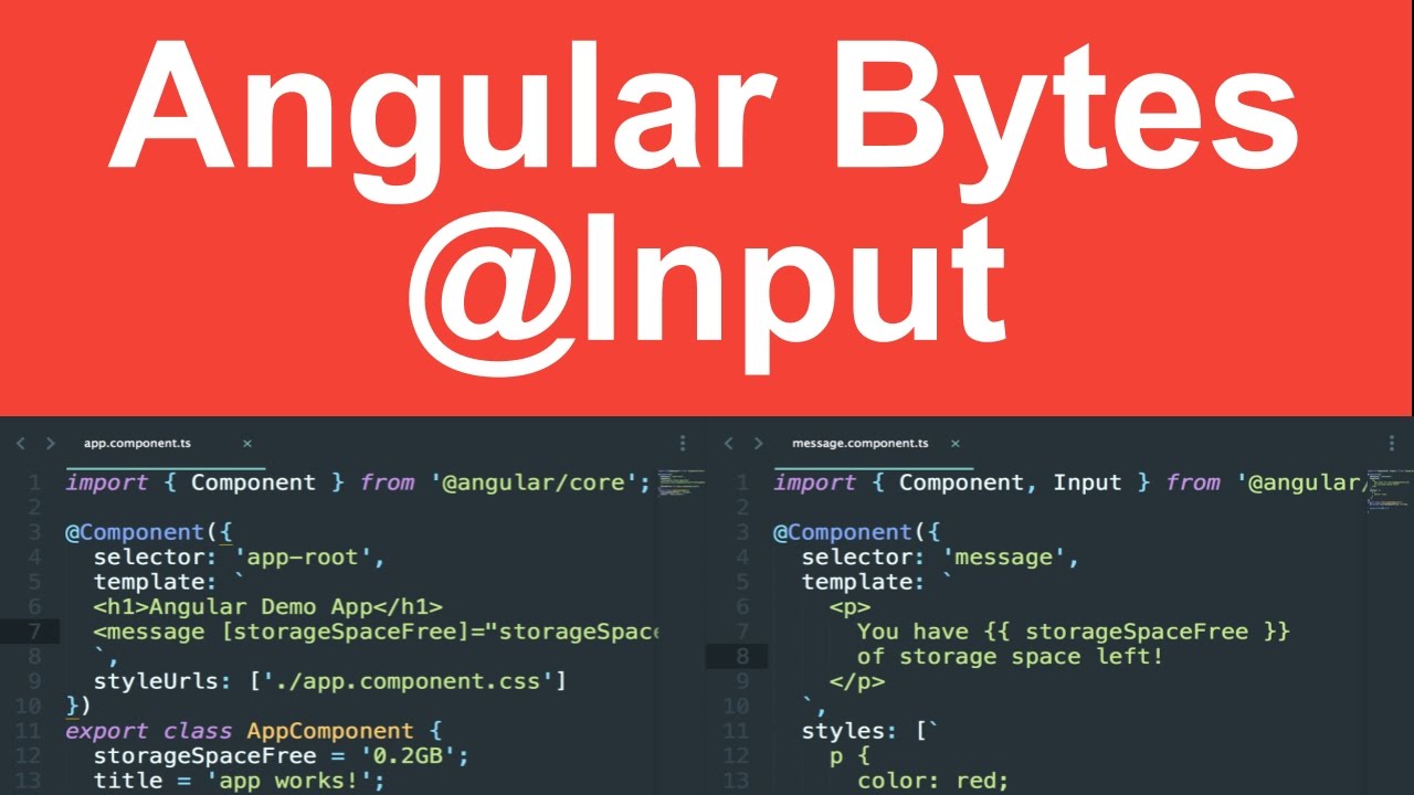 Angular Bytes #1 - Component Input - @input() - Angular 2/4