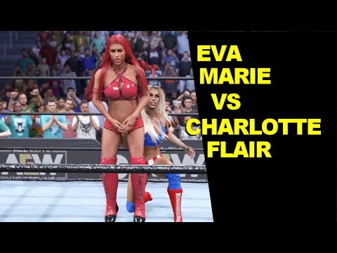 WWE 2K22 Eva Marie vs Charlotte Flair - No Holds Barred