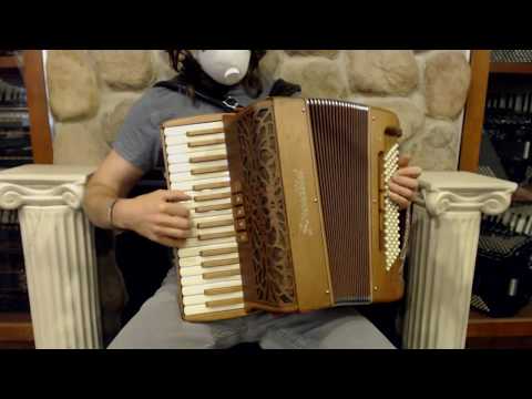SERESOLO3496MW - Mahogany Serenellini Solo Piano Accordion LMM 34 96 $5999