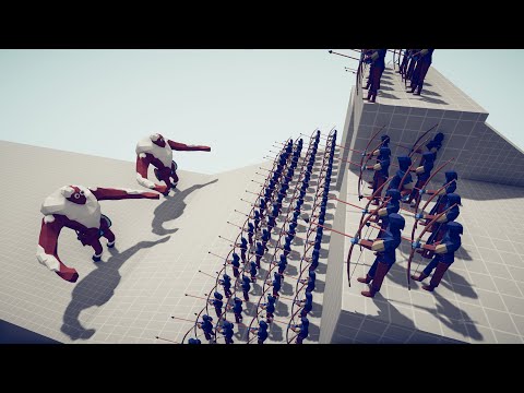 2 Ice Giant VS 100 Archers ! Totally Accurate battle Simulator TABS