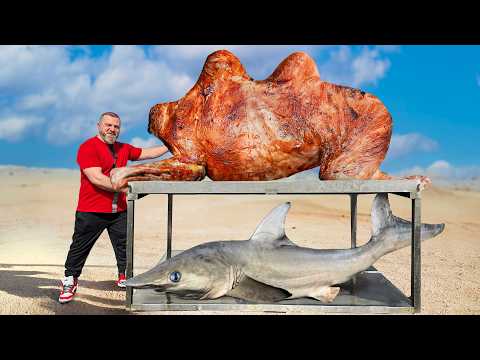 Qatar’s Unique Cuisine: Cooking Baby Camel and Shark Kebab🦈🍢