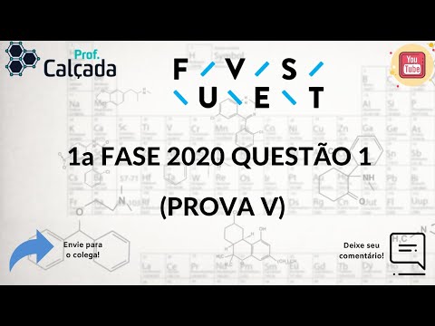 Resolução da Fuvest 2020 1a Fase de Química, prova V, questão 1.