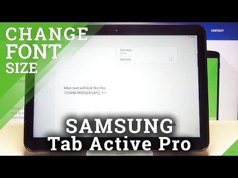 SAMSUNG Galaxy Tab Active Pro – Open Display Settings & Choose Font Size