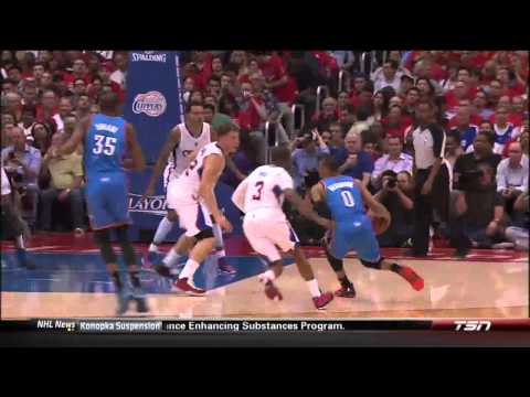 NBA, playoff 2014, Thunder vs. Clippers, Round 2, Game 6, Move 20, Kevin Durant, 3 pointer