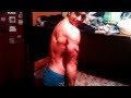 17 year old natural teen bodybuilder practising posing