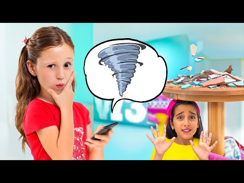 Nastya and her friend are preparing for a hurricane - safety rules for kids