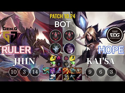 GEN Ruler Jhin vs EDG Hope Kai'Sa Bot - KR Patch 10.24