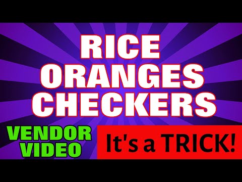 Rice Orange and Checkers Magic Trick