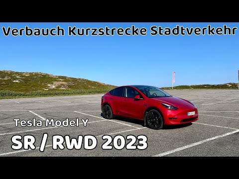 Tesla Model Y Verbrauch Kurzstrecke in der Stadt (Sommer)