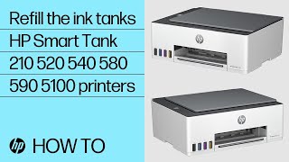 How to refill the ink tanks | HP Smart Tank 210, 520, 540, 580-590, 5100 | HP Printers | HP Support