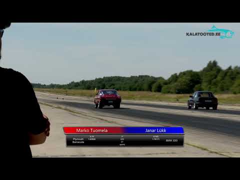 Marko Tuomela - Plymouth Barracuda vs Janar Lükk - BMW 320i. Dragrace @ EDRA nationals 2019