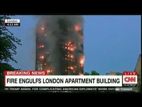 Breaking News: London Massive Building Fire People Trapped, Jump off Grenfell Tower
