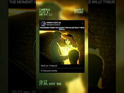 "Attack Titan killed Willy Tybur"🥶☠️ | Attack on Titan | SEMPERO - Super Slowed | #anime #shorts