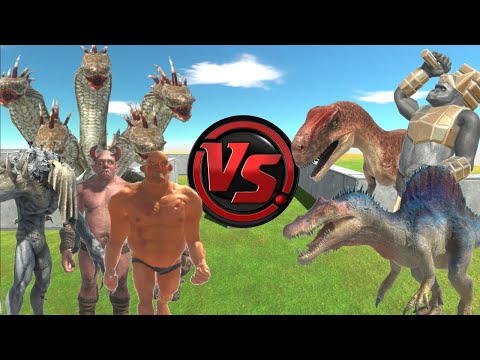 CARNIVORE DINOSAURS + PRIMATES VS FANTASY + INFERNALS IN BATTLE MAZE - ARBS