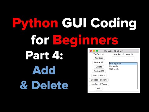 Python Tkinter Gui Tutorial To Do List 4