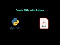 Create PDFs In Python FULL TUTORIAL