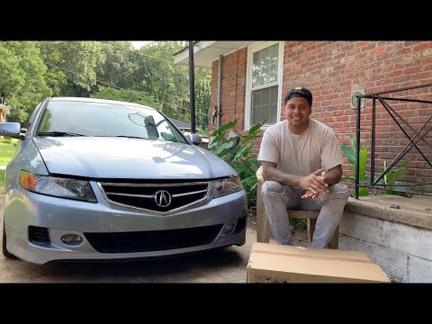 Installing new euro style headlights on Acura TSX.