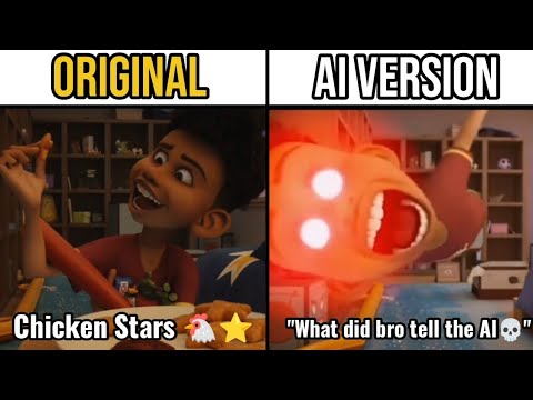 Chicken Stars Meme Original vs AI Version