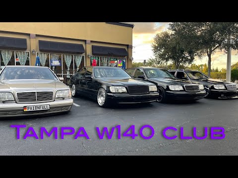 Tampa w140 clubs first car show gathering s600, s500, s320 slammed Benz