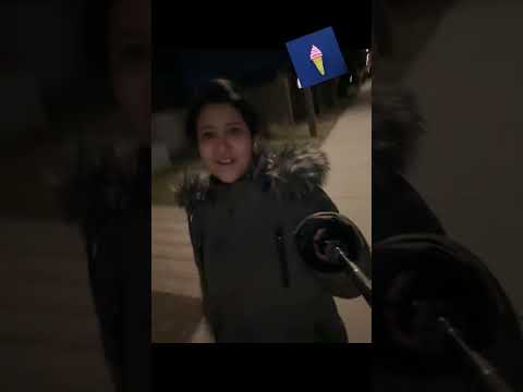 Ice-cream#evening#walk#night#winter#mcdonalds 🥰☺️