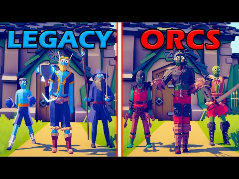 LEGACY TEAM vs ORCS TEAM - Totally Accurate Battle Simulator | TABS