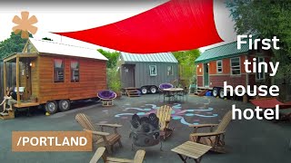 America's 1st tiny house hotel had to be in dense Portland