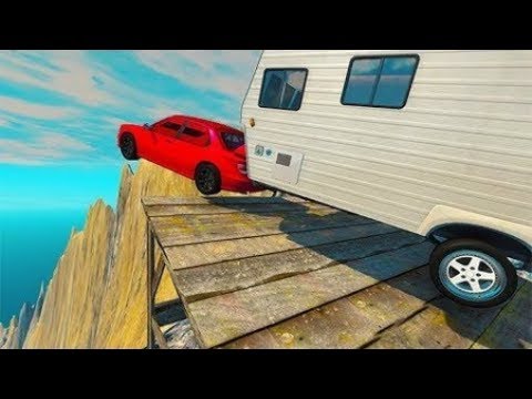 BeamNG.drive - Mount Dirtshark High Speed Cars Jumps