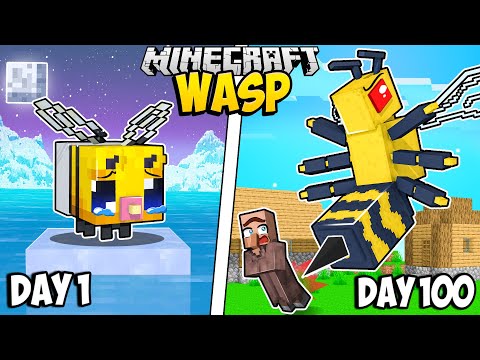 I Survived 100 Days as a WASP in Minecraft
