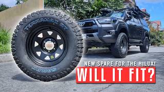 Biggest Size na Kasya sa Spare Carrier ng Hilux | New Spare Tire for Haiiro!