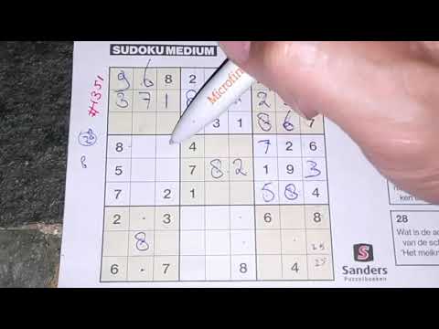 Again our daily Sudoku practice continues. (#1351) Medium Sudoku puzzle. 08-15-2020